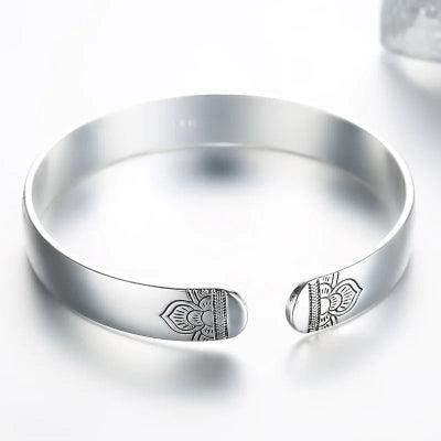 Chloe Lotus Flower Bangle - Romi Jewel