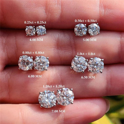 Sparkling Moissanite Studs - Romi Jewel