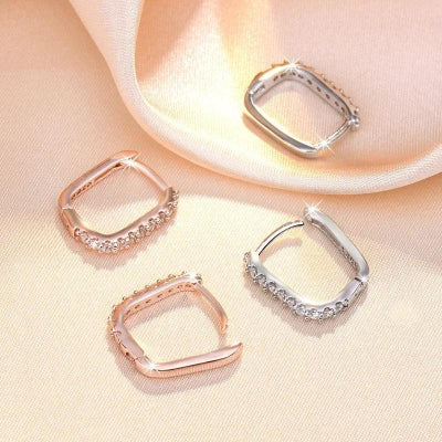 Gleaming Crystal Hoops - Romi Jewel