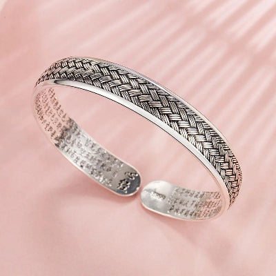 925 Sterling Silver Weave Bangle - Romi Jewel