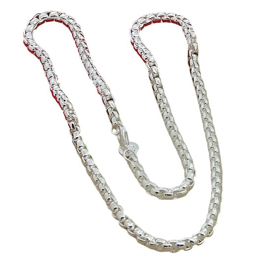 Round Box Chain Necklace Bracelet - Romi Jewel