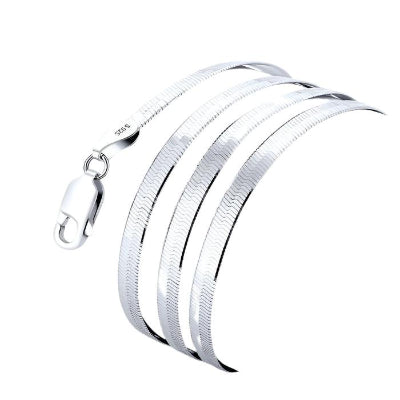 Blade Chain Silver Necklace - Romi Jewel